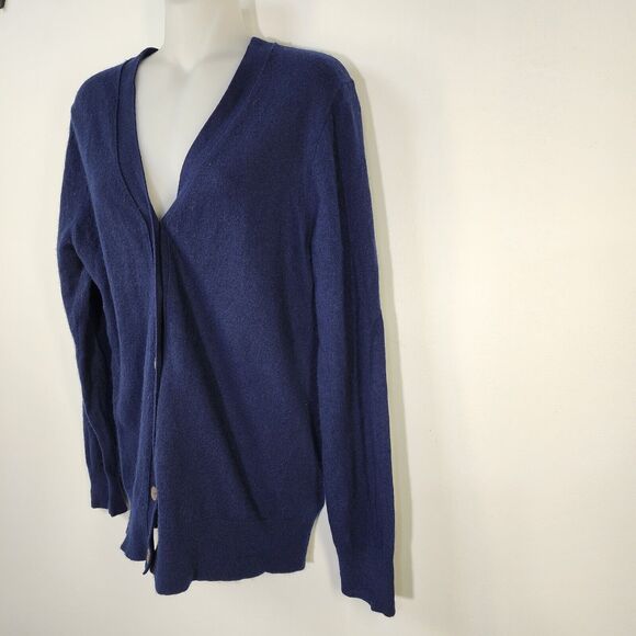 J. Crew Womens Cardigan Sweater Small V Neck Blue Wool Blend Lightweight F4721 - Picture 5 of 9